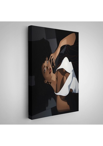Afrikalı Güzel Kadın TABLOSU-7502