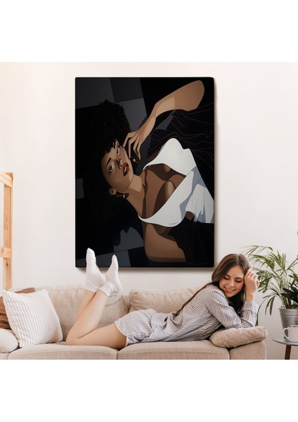 Afrikalı Güzel Kadın TABLOSU-7502