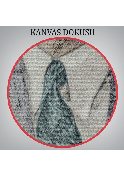 Mustafa Kemal Atatürk'ün Kalem Eskizi Portre Çizimi Dekoratif Kanvas Tablo-Dc-80