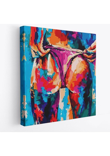 Renkli Yağlıboya Kadın Poposu TABLO-5871