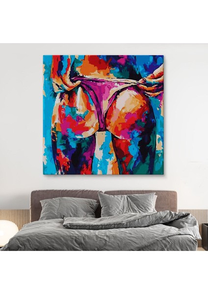 Renkli Yağlıboya Kadın Poposu TABLO-5871