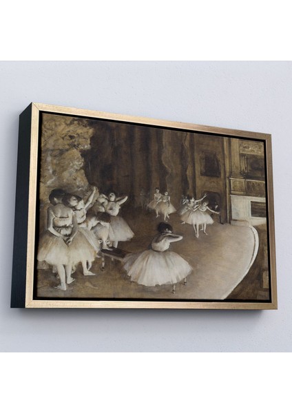 Çerçeveli Edgar Degas - Sahnede Bale Prova TABLOSU-7053 fiyatları