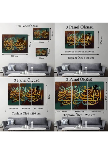 Allahın Herseye Gücü Yeter, Yazılı Dekoratif Kanvas TABLO-3342 indirimleri