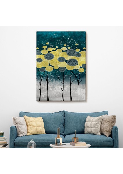 Gece Görünümlü Kanvas Tablo, Altın Renkli Çağdaş Modern Kanvas TABLO-4972 fiyatları