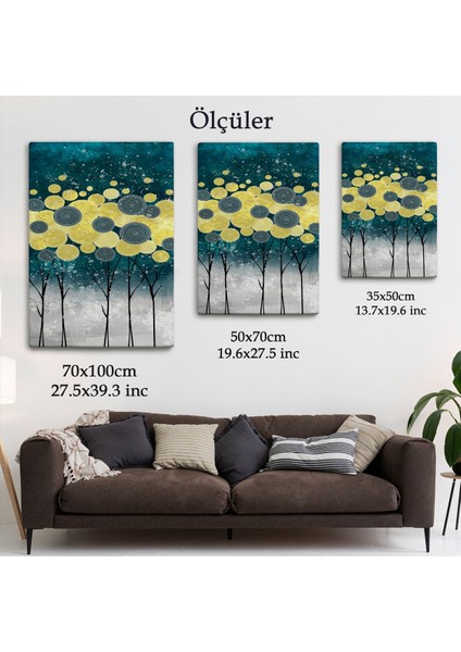 Gece Görünümlü Kanvas Tablo, Altın Renkli Çağdaş Modern Kanvas TABLO-4972 indirimleri