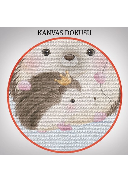 3’lü Tablo Şirin Kirpi Temalı Dekoratif Duvar Tablo Seti-Bı-34 indirimleri