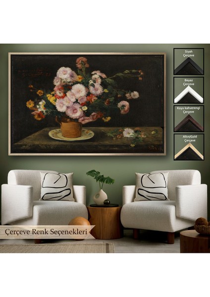 Çerçeveli Aster Buketi, 1859, Gustave Courbet TABLO-7059