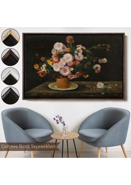 Çerçeveli Aster Buketi, 1859, Gustave Courbet TABLO-7059