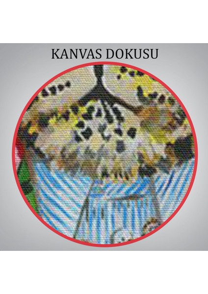 Kokoş Leopar, Çiçek Taçlı Sosyetik Leopar Tablosu -6325