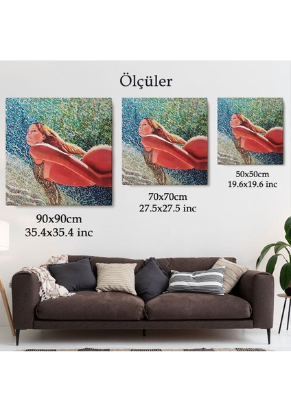 Sualtında Yüzen Kadın TABLOSU-5873 indirimleri