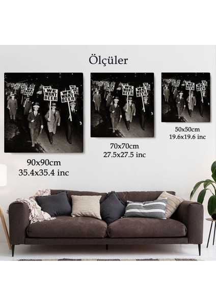 Bira Istiyoruz, Olağandışı 1931 Yasak Protesto Fotoğrafı Kanvas TABLO-5336