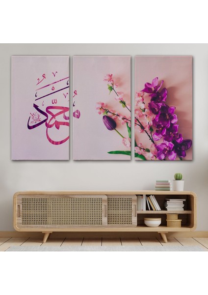 Sallallahu Aleyhi ve Sellem Yazılı Dekortif Kanvas TABLO-3371 modelleri