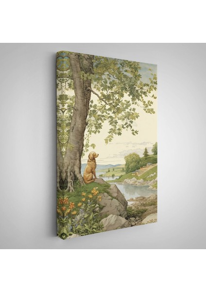 Manzarayı Izleyen Yalnız Köpek TABLOSU-7525