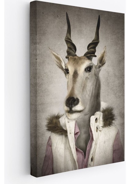 Keçi Kafalı Insan Kanvas TABLO-4986