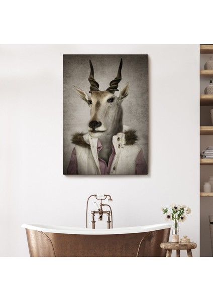Keçi Kafalı Insan Kanvas TABLO-4986