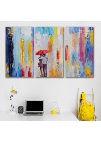 Kırmızı Şemsiyeli Sevgililer Yağlıboya Görünüm Kanvas Duvar TABLOSU-3452 modelleri