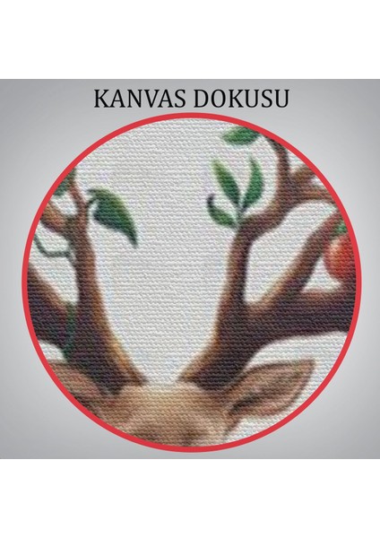 Geyik Yboynuzları Üzerinde Renkli Kuşlar TABLOSU-6477