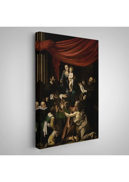 Caravaggio - Tesbih Madonnası Tablo - Madonna Of The ROSARY-7360