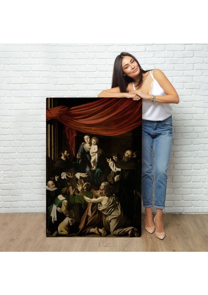 Caravaggio - Tesbih Madonnası Tablo - Madonna Of The ROSARY-7360 fiyatları