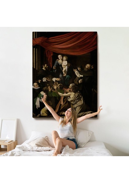 Caravaggio - Tesbih Madonnası Tablo - Madonna Of The ROSARY-7360 indirimleri