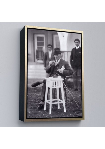 Çerçeveli Atatürk Portre Tablosu Mustafa Kemal Atatürk Dikdörtgen Dekoratif Kanvas TABLO-124 fiyatları