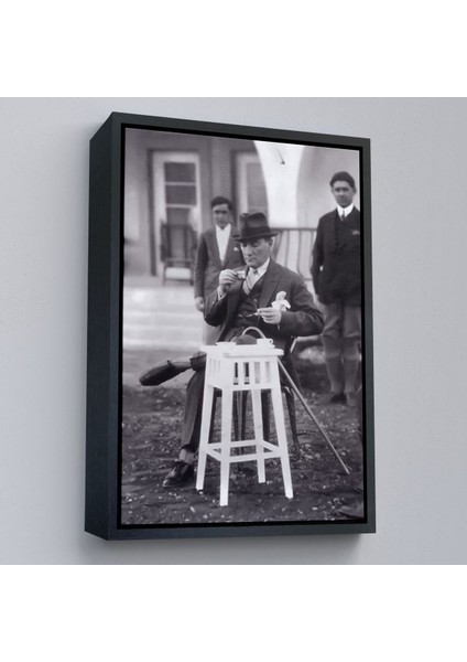 Çerçeveli Atatürk Portre Tablosu Mustafa Kemal Atatürk Dikdörtgen Dekoratif Kanvas TABLO-124 modelleri