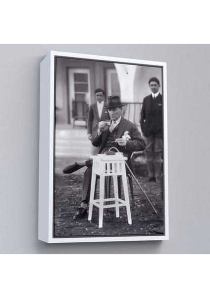 Çerçeveli Atatürk Portre Tablosu Mustafa Kemal Atatürk Dikdörtgen Dekoratif Kanvas TABLO-124 fırsatları