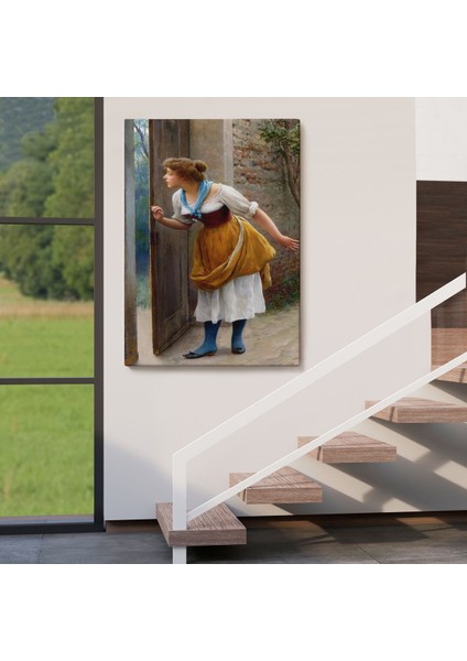 Eugene De Blaas'ın Kulak Misafiri Reprodüksiyon TABLOSU-6276 fırsatları