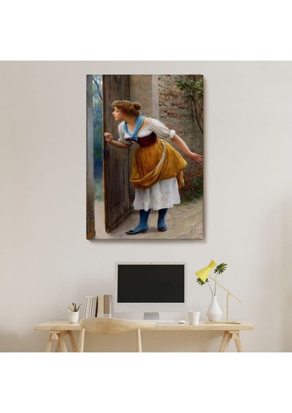 Eugene De Blaas'ın Kulak Misafiri Reprodüksiyon TABLOSU-6276