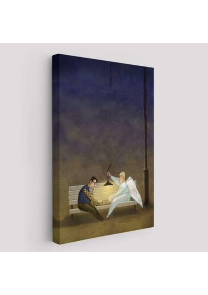 Melek Iyi Insanlara Yardım Ediyordekoratif TABLO-6110