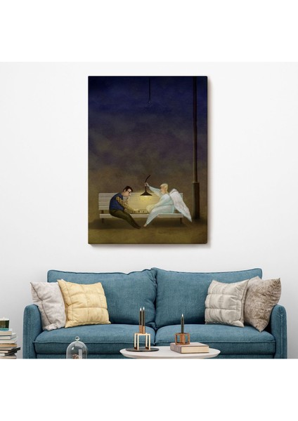 Melek Iyi Insanlara Yardım Ediyordekoratif TABLO-6110 fiyatları