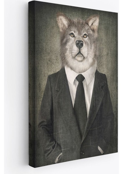 Köpek Kafalı Insan Kanvas TABLO-4991