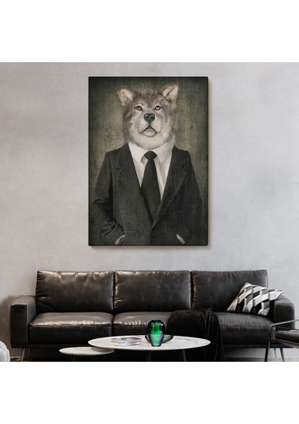 Köpek Kafalı Insan Kanvas TABLO-4991 fiyatları