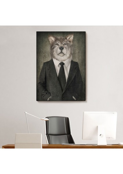 Köpek Kafalı Insan Kanvas TABLO-4991