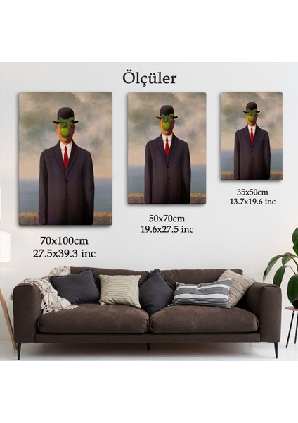 Renee Magritte'in Adamın Oğlu Isimli Eseri Kanvas TABLO-5132 indirimleri