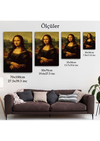 Mona Lisa Leonardo Da Vinci Tablosu Dekoratif Kanvas Duvar TABLOSU-5955