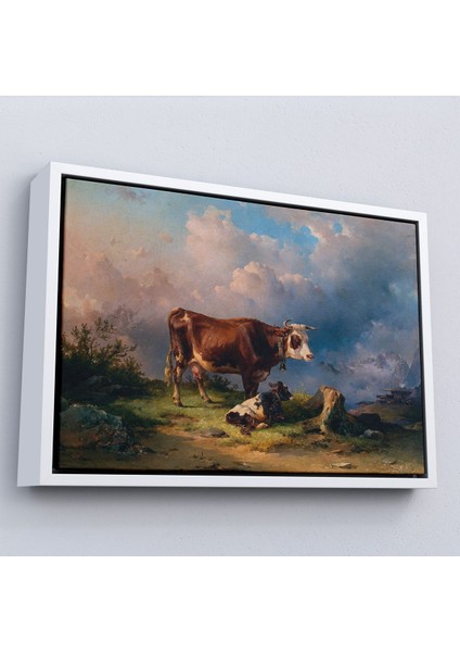 Çerçeveli Alp Dağlarında Inek ve Danası TABLO-7044
