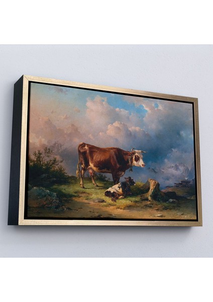 Çerçeveli Alp Dağlarında Inek ve Danası TABLO-7044 modelleri
