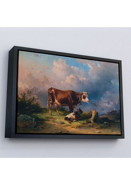 Çerçeveli Alp Dağlarında Inek ve Danası TABLO-7044 fırsatları