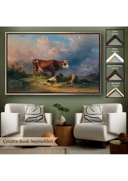 Çerçeveli Alp Dağlarında Inek ve Danası TABLO-7044