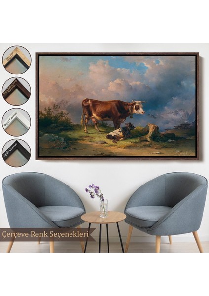 Çerçeveli Alp Dağlarında Inek ve Danası TABLO-7044