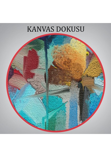 Modern Soyut Tarzda Çiçekler ve Kuş Dekoratif Kanvas Duvar TABLOSU-3701