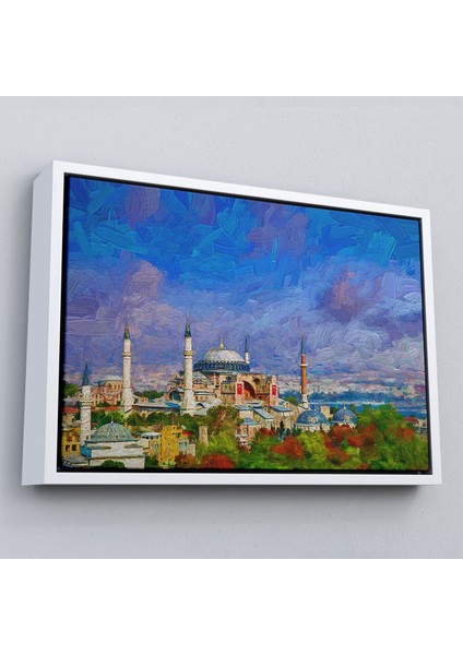 Çerçeveli Ayasofya Camii Yağlıboya Görünüm Kanvas Duvar TABLOSU-3690
