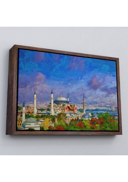 Çerçeveli Ayasofya Camii Yağlıboya Görünüm Kanvas Duvar TABLOSU-3690 fiyatları