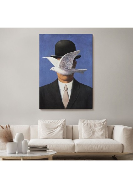 Melon Şapkalı Adam René Magritte Duvar TABLOSU-6099 fiyatları
