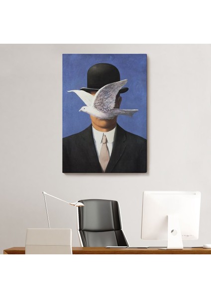 Melon Şapkalı Adam René Magritte Duvar TABLOSU-6099