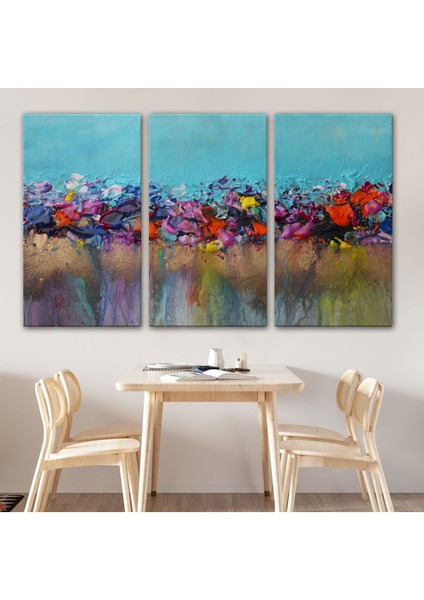 Renkli Akrilik Boyaların Akma Anı Kanvas TABLOSU-5048 modelleri