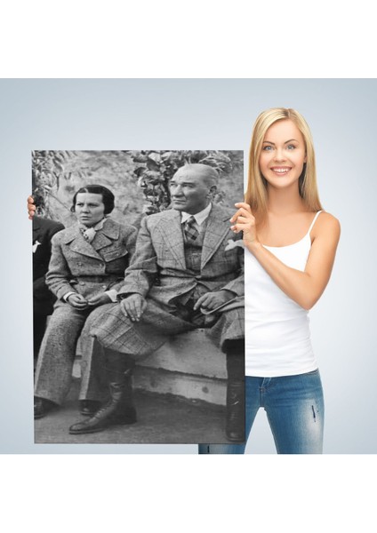 Atatürk Portre Tablosu Mustafa Kemal Atatürk Dikdörtgen Dekoratif Kanvas TABLO-FT-144 modelleri