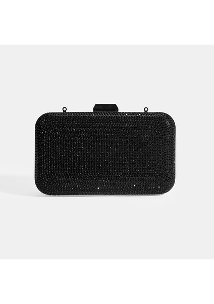 Kadın Siyah Taş Detaylı Portföy Gece Çantası fiyatları