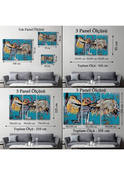 Jean Michel Basquiat'ın Düşmüş Melek Eseri Kanvas TABLO-5000